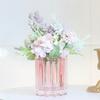 Wave Edge Stripe Makeup Brush Bucket Eyebrow Pencil Holder Simple Glass Ornament Desktop Storage Container