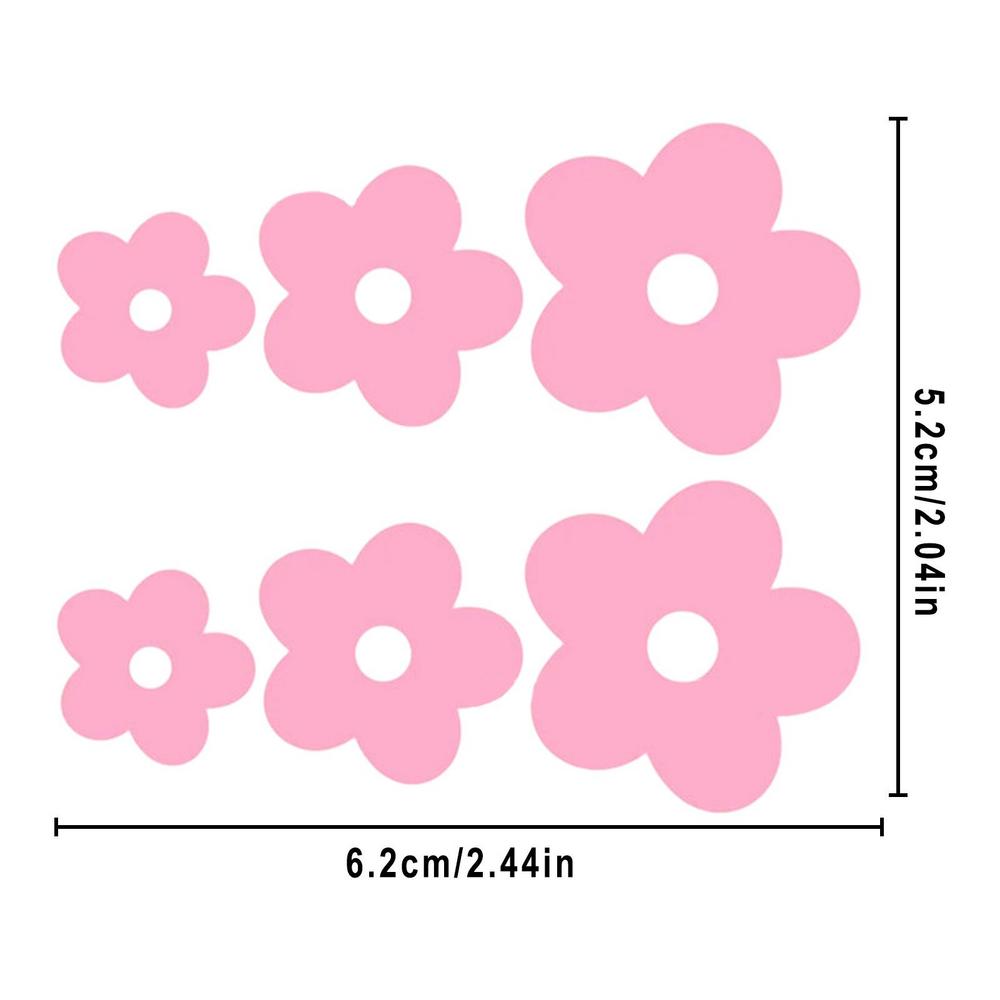 Flower Car Stickers PET Flower Car Stickers Self-Adhesive Water Proof Anti-UV Flower Stickers Decorations For Bumper Laptop
