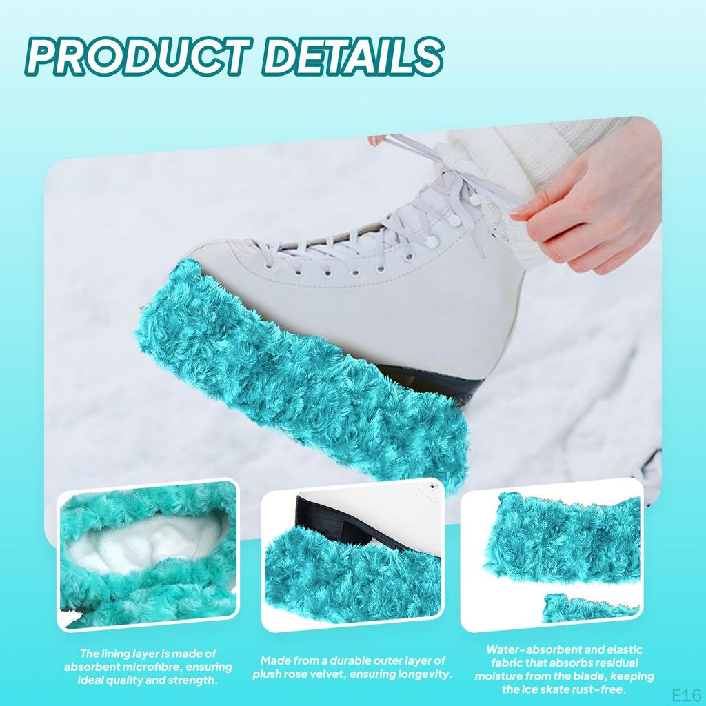 2 Pieces Ice Skate Covers Guards Portable Sleeves Comfortable Versatile Skating for