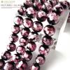 [GOLD STONE] Firefly Glass Beads, 40cm Long, Pink, Dragonfly Stone, Okinawa, 12mm