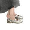 Leather platform silver ballet single shoes women's 2025 new summer wear Mary Jane with skirt small leather sandals burst