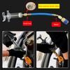 Car A/C Oil/Dye Injector 30Ml 1Oz With Low Side Quick Coupler Adapter 1/4 Air Conditioning Automotive Oiler Injection Syringe