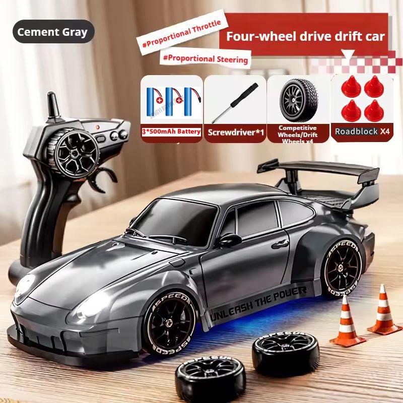 4WD RC Drift Car With LED Light 2.4G Radio 20KM/h High Speed Remote Control Racing Cars Vehicle Model Toy Gift for Boy Girl Kid
