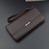 Men's Leather Long Wallet - Business Clutch with Phone Slot & Card Holder, Large Capacity Gift for Dad/Husband/Boyfriend
