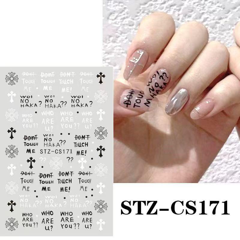 Nail Art Stickers, Cartoon Cute Pet Kitten Cat Expression Cat Paw Adhesive Nail Stickers