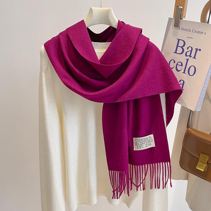 New scarf women's winter thickened student imitation cashmere white couple scarf versatile for male and girlfriend