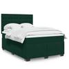 Vidaxl Continentaal Bed Met Matras, Groen, Fluweel, 140X190 Cm