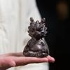 Purple Clay Tea Pet Dragon Meditation Meditation Red Blood Sand Figurine Play Toys Lucky Model Cafes Supplies Ornaments Decor