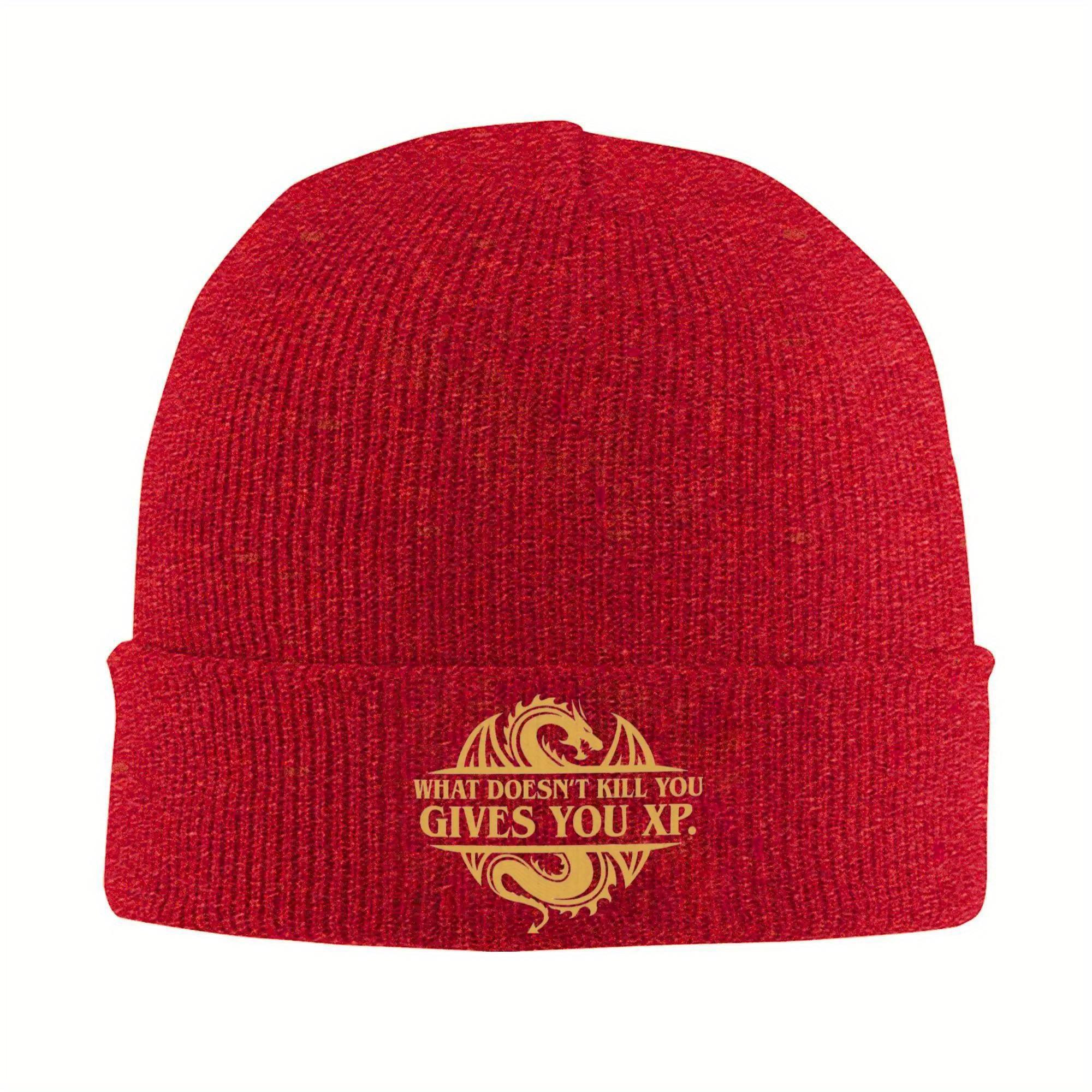 What Doesnt Kill You Gives You Knitted Hat Womens Unisexs Beanies Autumn Winter Hats Acrylic Dungeon And Dragon Warm Caps