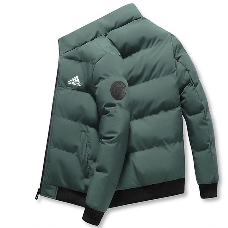 Cross Letter Men's Lightweight Winter Cotton Padded Stand Collar Jacket