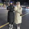 Autumn Winter Thicken Female Warm Long Parka Women Solid Color Loose Puffer Big Pocket Hooded Coat Jackets Outwear