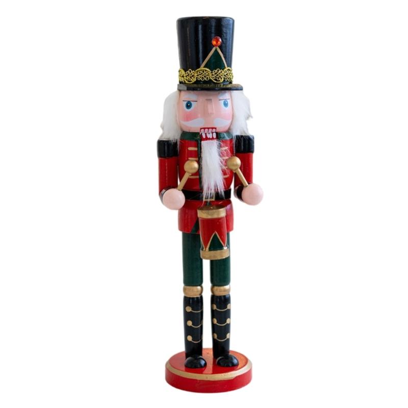 Christmas Nutcrackers Ornament, Wood Christmas Nutcrackers Soldier Figures Standing Decorations for Christmas