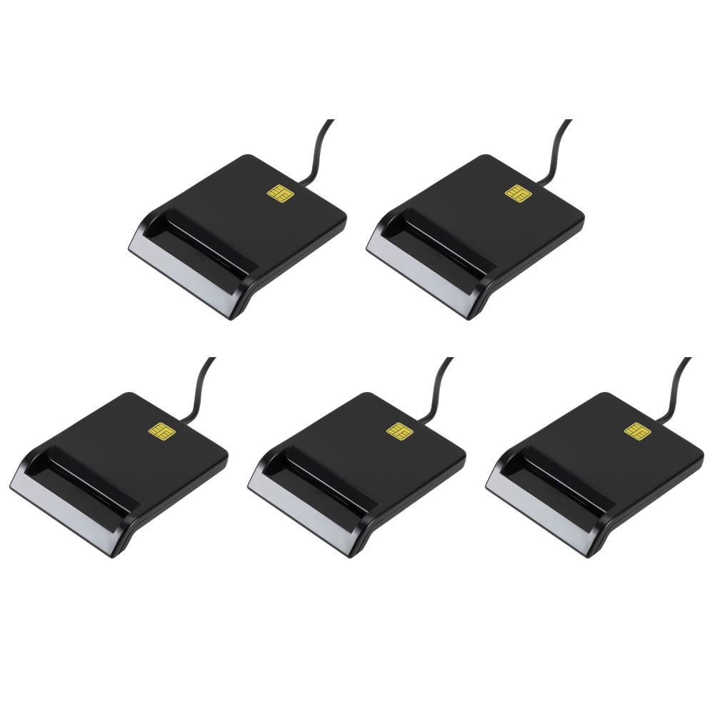 1/2/3/5Pcs Portable USB 2.0 Smart Card Reader DNIE ATM CAC IC ID Bank Card SIM Card Cloner Connector Reader for Windows Linux