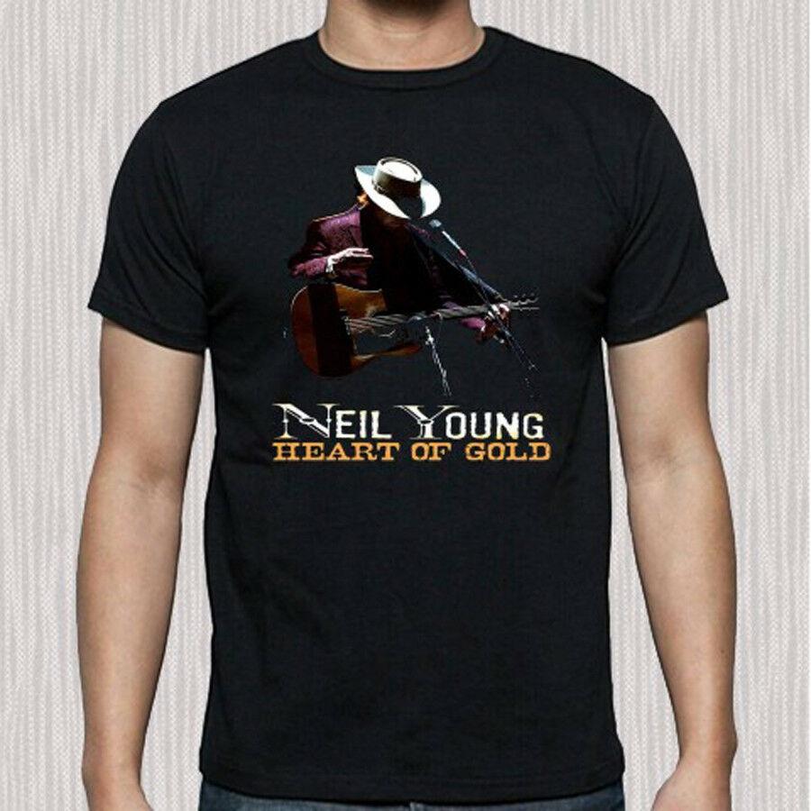 

Neil Young Heart Of Gold Music Legend Black T-Shirt