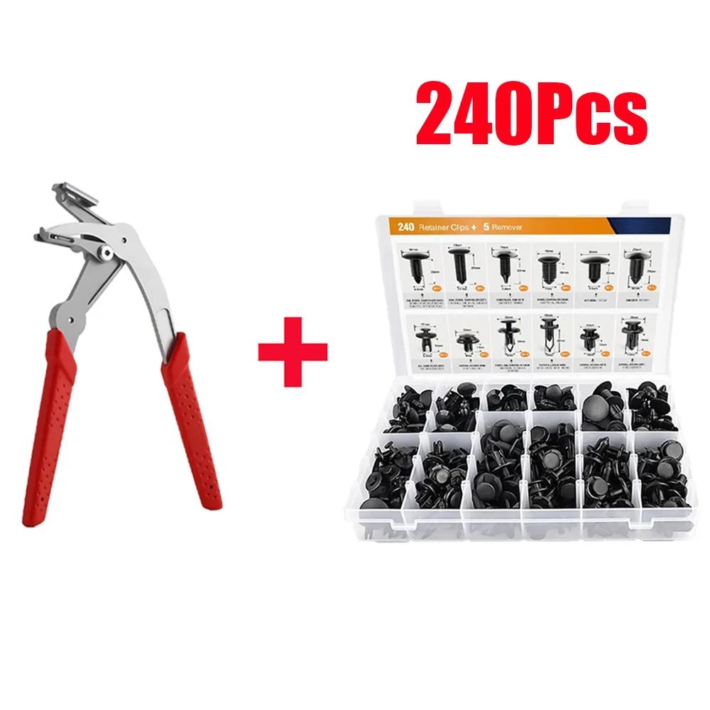 Car Panel Clip Pliers & Plastic Rivets Spring Fastener Remover No Damage Tool for Car Door Panel & Interior Exterior Trim