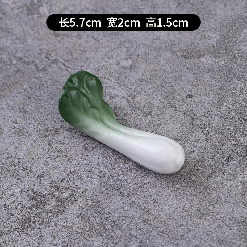 Ceramic Chopstick Holder Japanese Style Mushroom Chili Vegetable Chop Stick Racks Kitchen Decorative Spoon Fork Rest Tableware