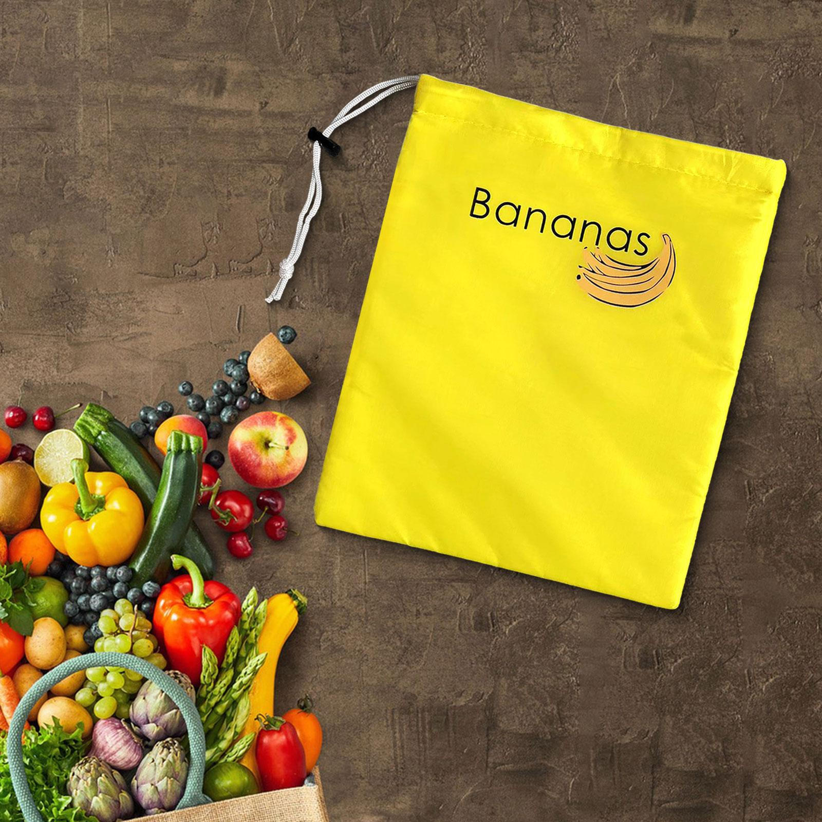 

Мешок для свежих продуктов с завязкой из алюминиевой фольги для холодильника, органайзер для овощей и фруктов Bananas Top Text