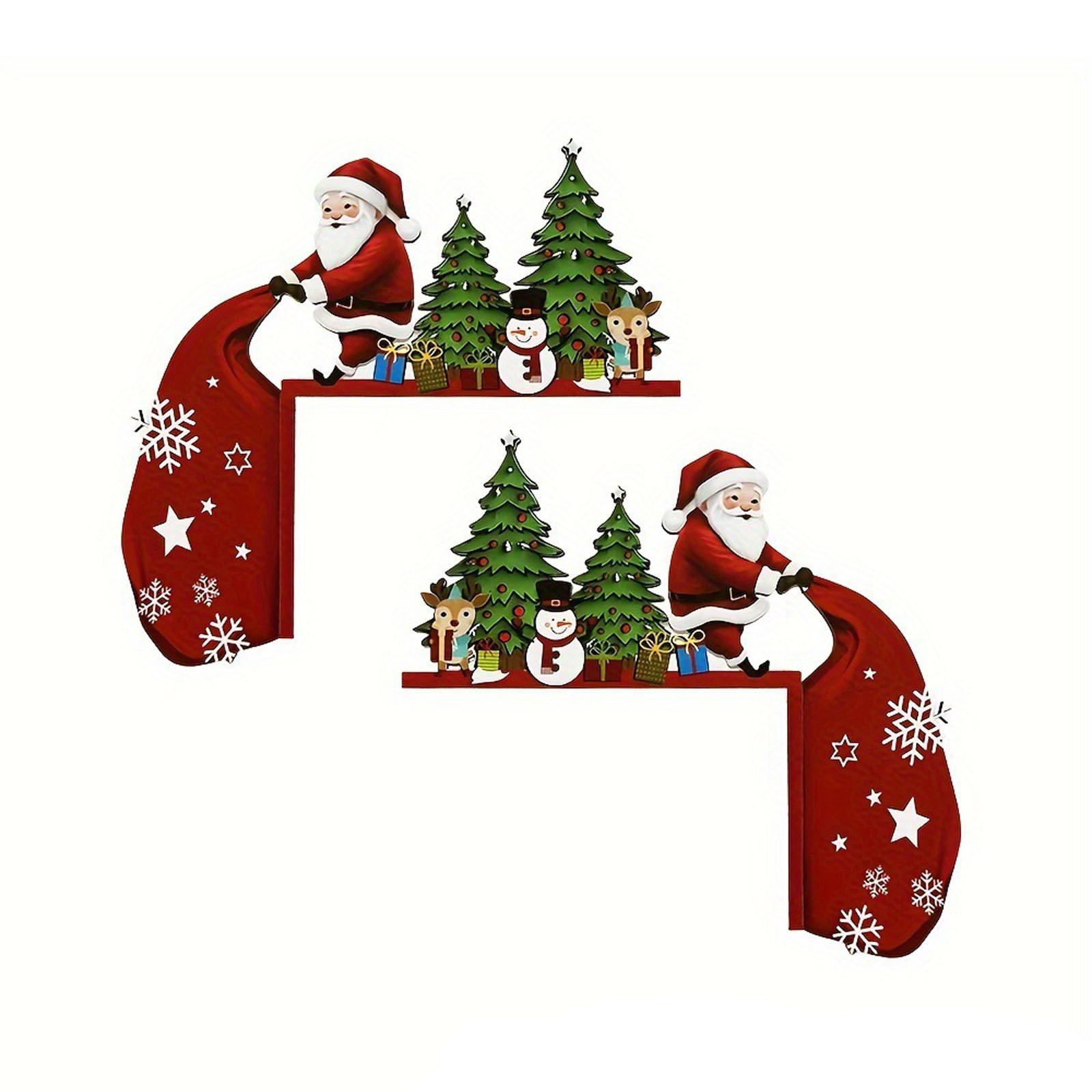 

Christmas Decorations, Door Frame Corner Wall Stickers, Wooden Door Corner Ornaments One Size