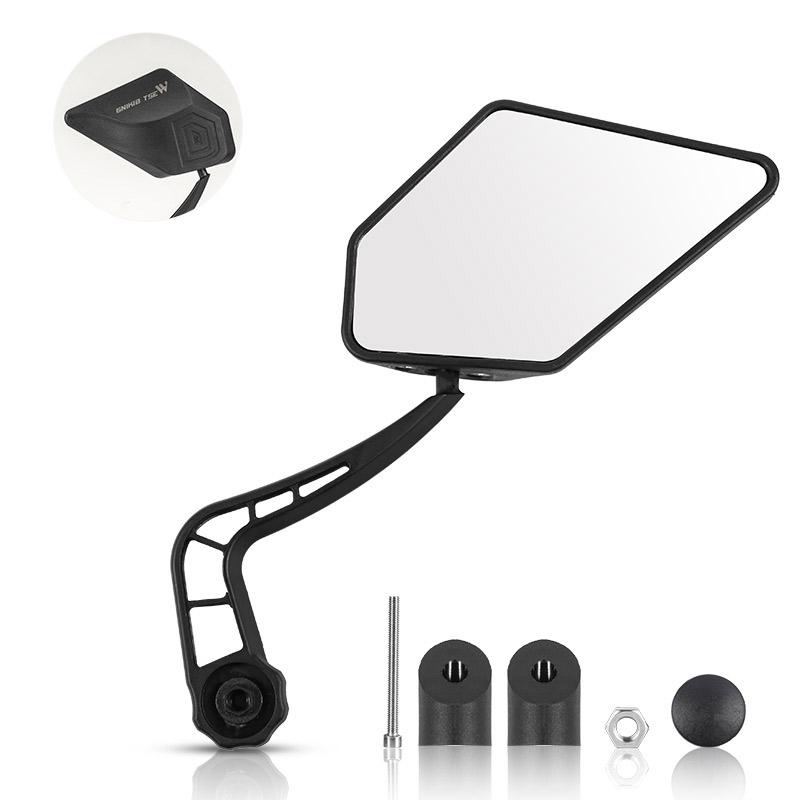 WEST BIKING Enlarged Bike Rearview Mirror Adjustable Wide Range Back Sight Reflector Scooter E-Bike Bicycle Handlebar Mirror Right