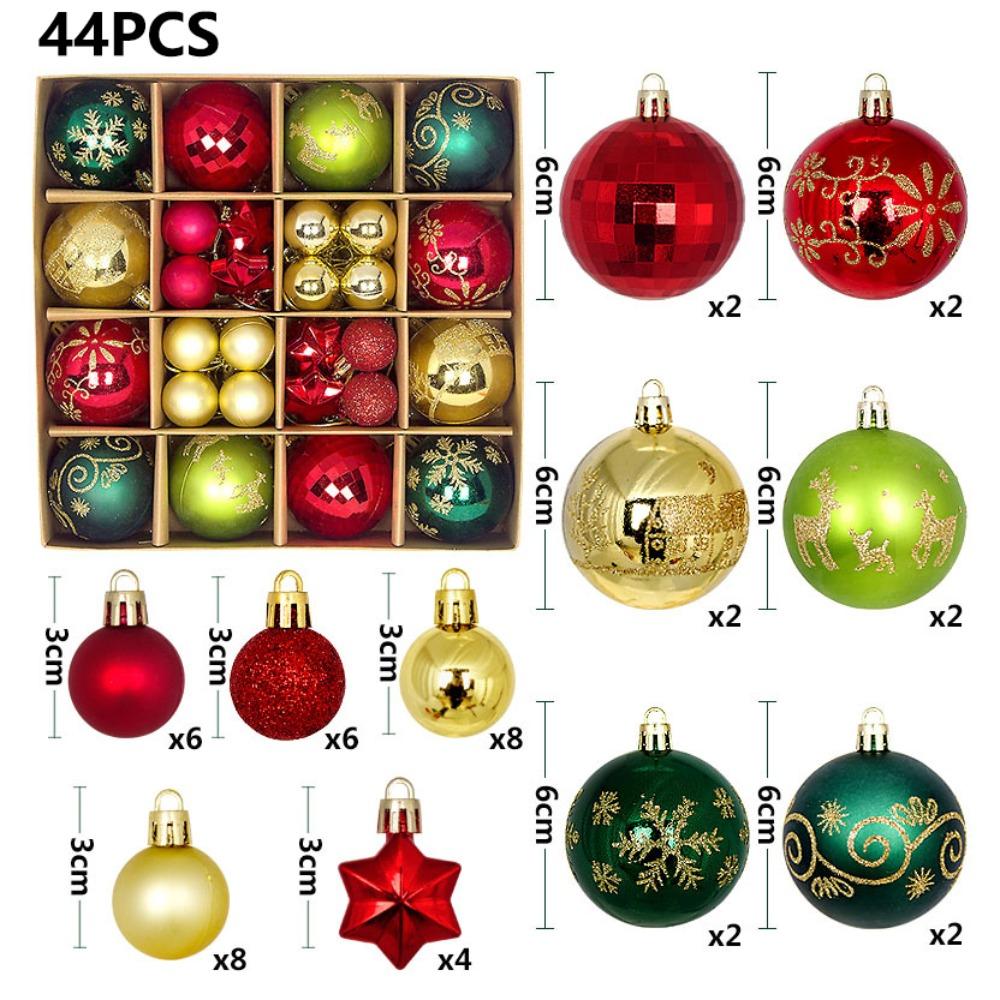 New Year Christmas Tree Ornament Plastic Painted Ball Christmas Decorations New Xmas Tree Hanging