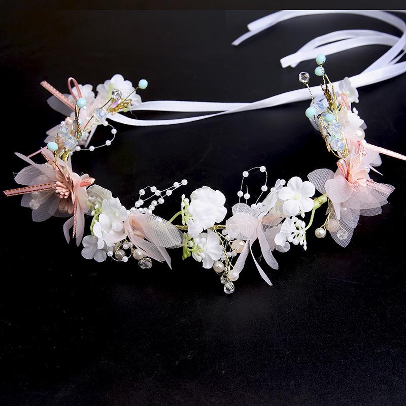 Bridal Tiara Handmade Crystal Jewelry Wedding Accessories Pearl Balls Children'S Women'S Garland Crown Headband Accessories
