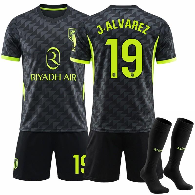 26/27 Club Soccer Training Jersey Fluorescent Green 19 Alvarez 7 Lee Kang-in Atletico Madrid Away Football Shirt