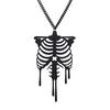 Women Fashion Pendant Necklace Sweater Chain Trendy Jewelry Skeleton Statement Necklace