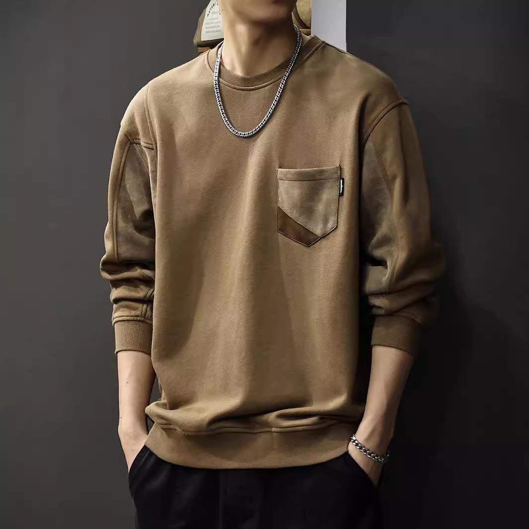 Осенний тяжелый замшевый свитер с плетением — фото 4