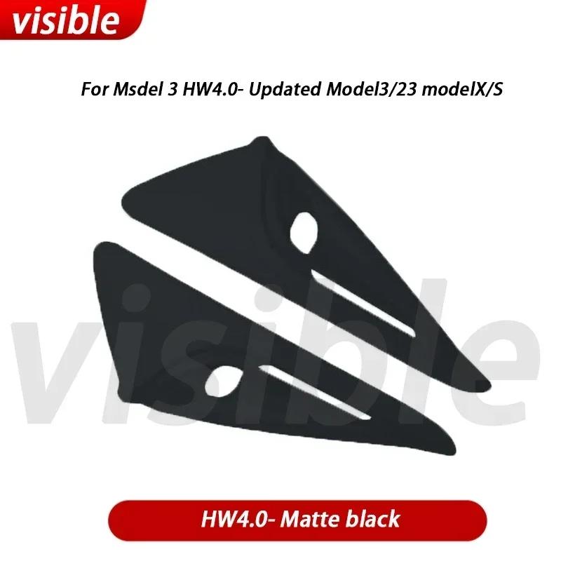 

2pcs For Tesla Model 3 Y Highland Juniper 2025 Side Camera Cover Lens Protector ABS Camera Cover Black Fiber Pattern Accessories матовий чорний колір