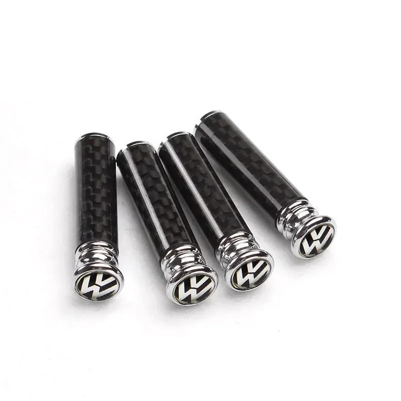 

2026 Hot For VW VOLKSWAGEN 4PCS Carbon Fiber Car Door Lock Pins Bolt Cover For Volkswagen Passat Santana Tiguan Golf Bora Jetta