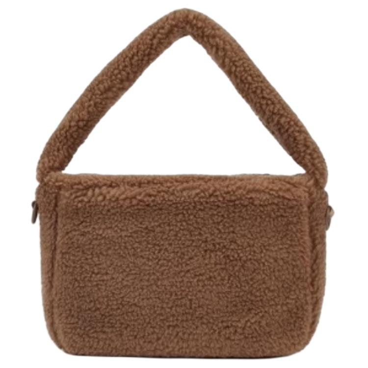 New New Balance Polyester One Shoulder Handbag, Crossbody Bag Regular Women's Brown 8PD42013-BW