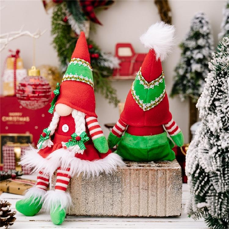 Multipurpose Red Green Gnome Doll Decorative Birthday Party Background Supplies