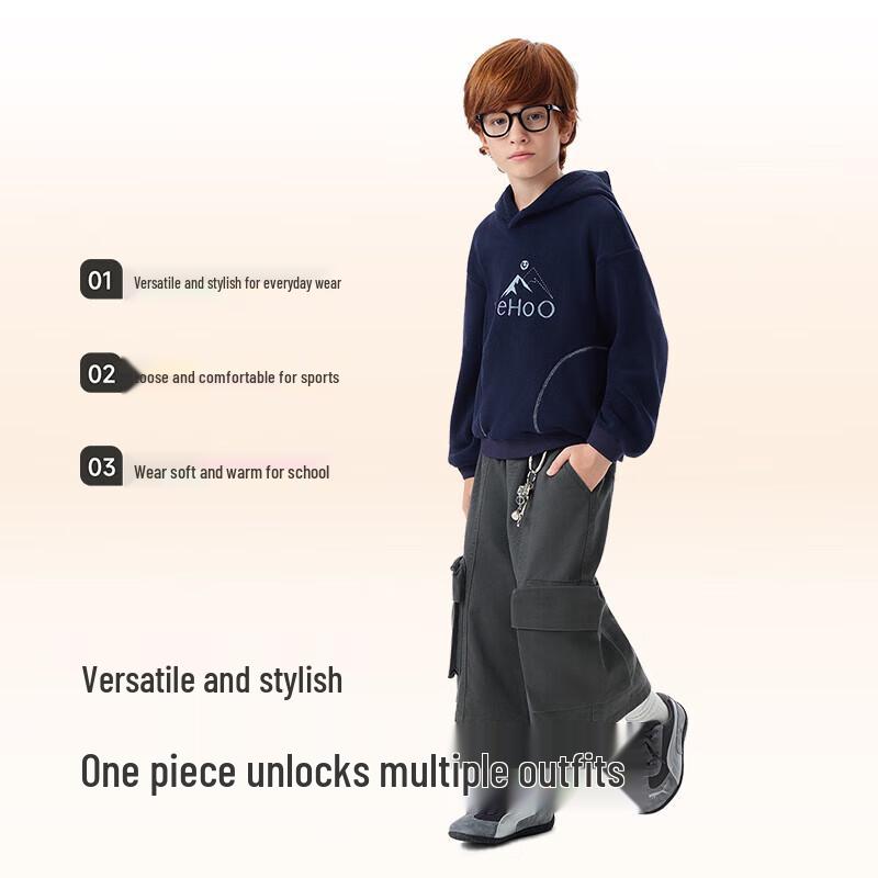 YEEHOO Boys' Hooded Knit Sweatshirt