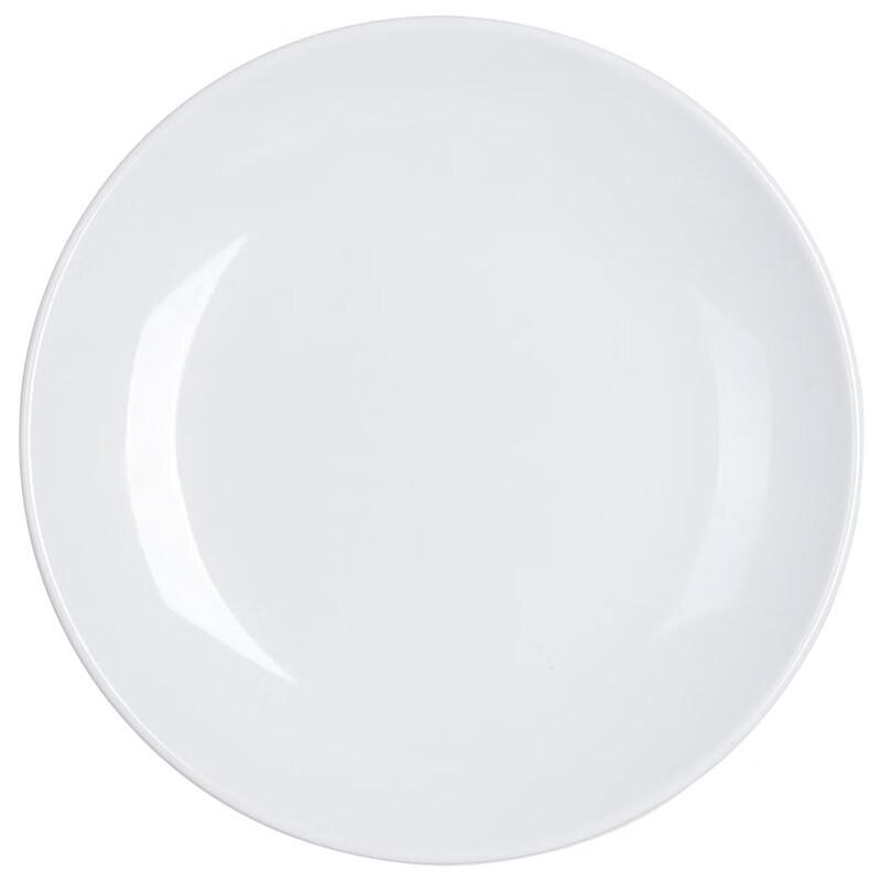 8-inch Round White Melamine Dinner Plate