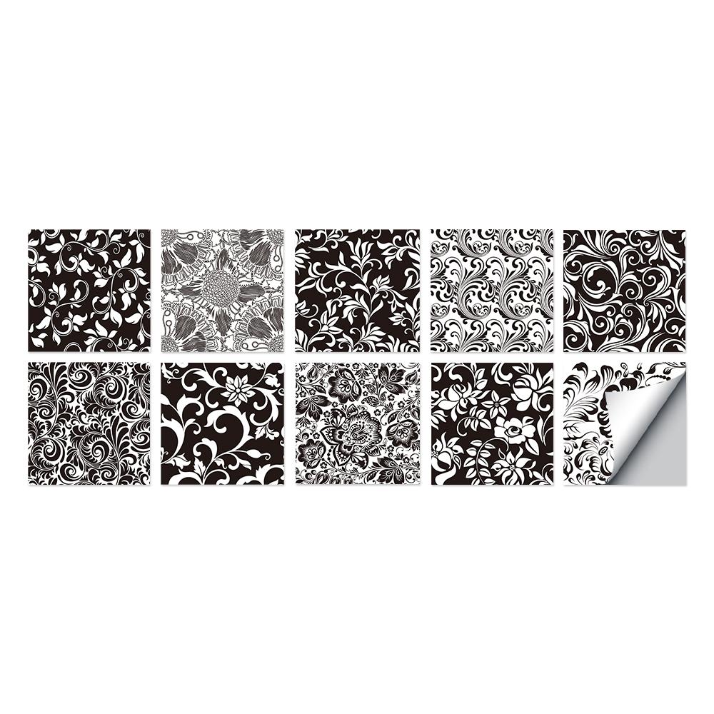 Tile Stickers Waterproof Kitchen Retro Moroccan Self Adhesive Bathroom Decal Vinyl Peel And Stick Wall Decoration Wallpaper NONE