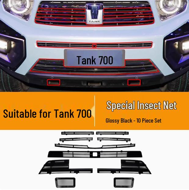 Compatible with Tank 700 Insect Net Front Grille Radiator Cover Willow Catkin Guard Accessories