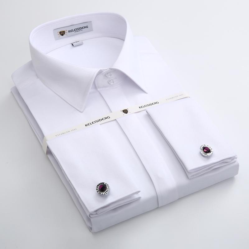 

Мужские рубашки с длинным рукавом, официальные французские запонки, рубашки без кармана, квадратный воротник, однотонные, стандартная посадка 4XL