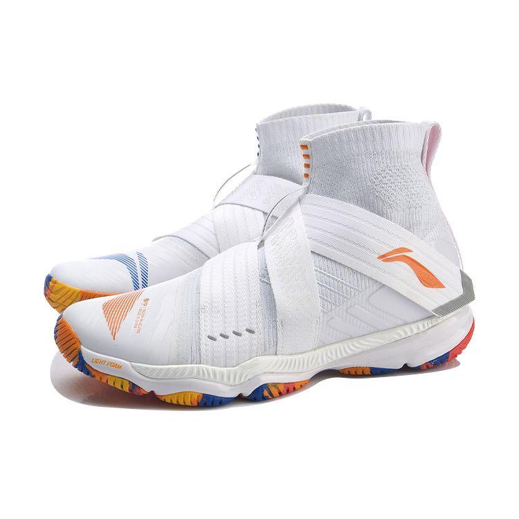 Li Ning Ranger 4.0 Mid-Top Cushioning Running Shoes Men Running Shoes White Orange AYAP015-3