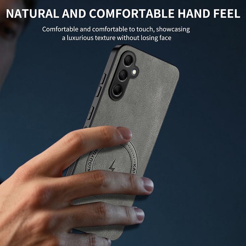 S24 Plus Luxury Cortex Leather Phone Case For Samsung Galaxy S24 Ultra Shockproof Silicone Soft Magnetic Protection Cover S24 FE