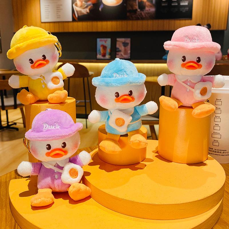 

Cute Plush School Duck Soft Stuffed Toy Key Chain Cartoon Doll Keyring Couple Bag Hanging Charms Keychain A2