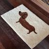 Linda Alfombra de Habitación de Cachorro con Borlas Dibujo Animado Perro Dachshund Alfombra Felpudo de Baño Felpudo de Baño Felpudo de Puerta Decoración Estética para el Hogar Habitación de Niños