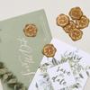 60pcs Wax Seal Stickers - Olive Branch Wedding Invitation Envelope Seal Stickers, Self- Adhesive Prosecco Light Gold Stickers