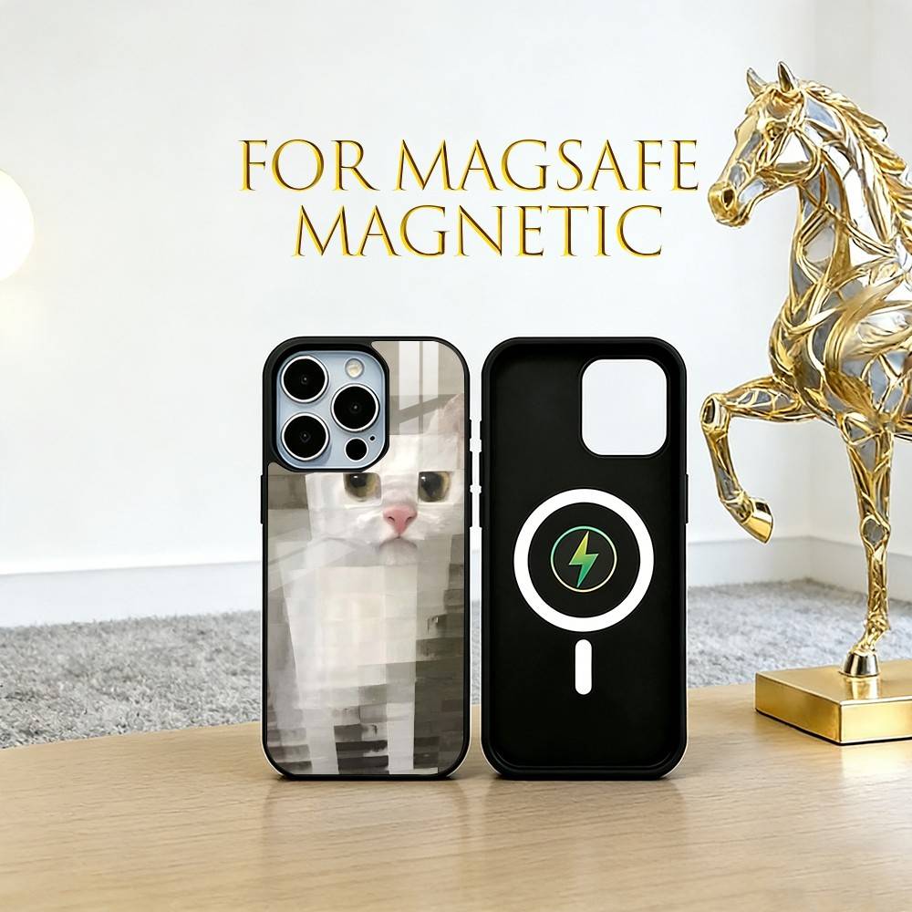 Funny Cat Phone Case Phone Case For iPhone17,16,15,14,13,12,11 Plus,Pro Magnetic For Magsafe Wireless Charging