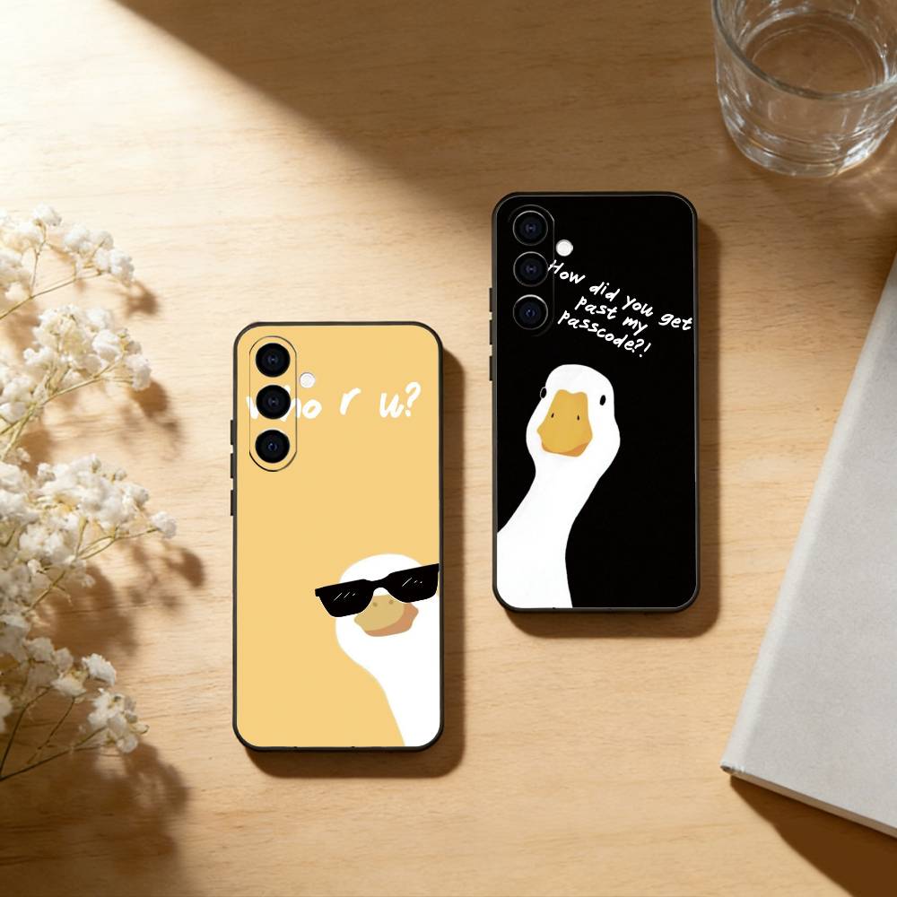 Duck Phone Case For Samsung Galaxy A73,A72,A71,A70,A53,A52,A51,Others Soft Black Cover