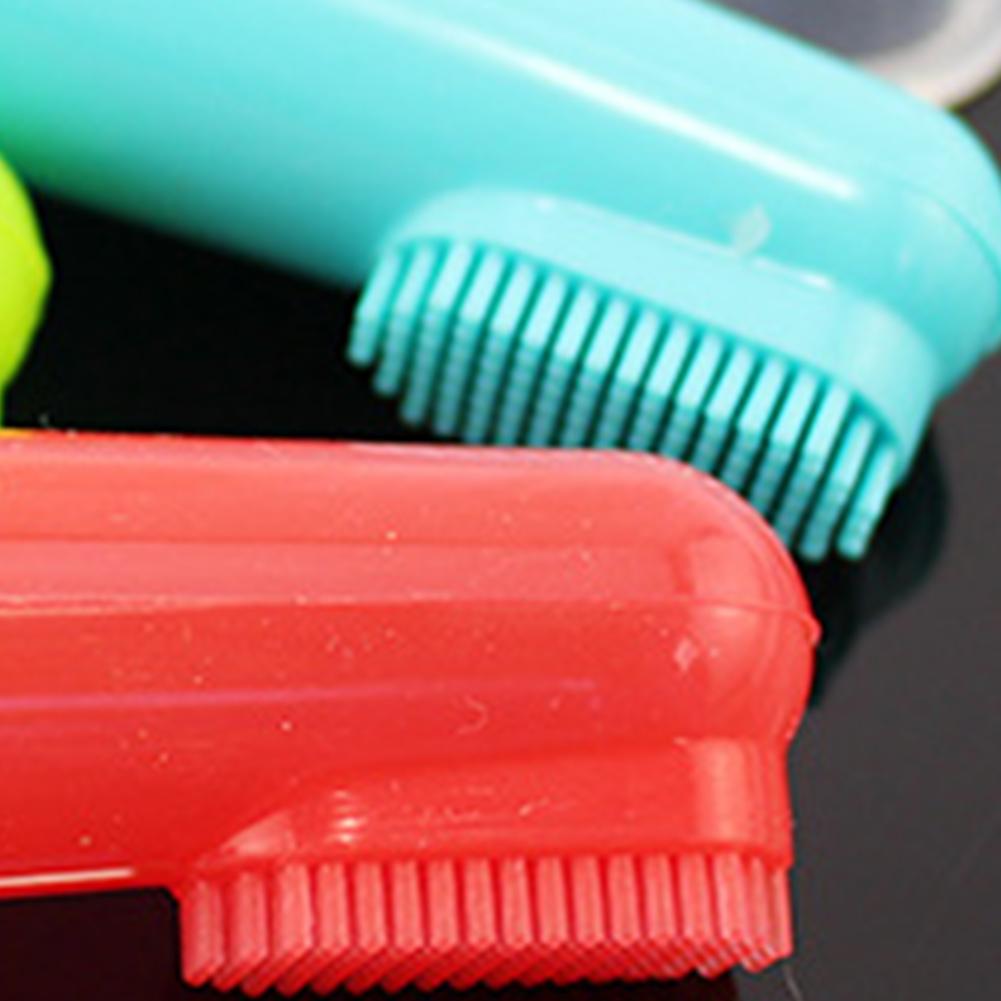 Baby Finger Tandborste Silikon mjuka tänder Ren massageborste för spädbarn