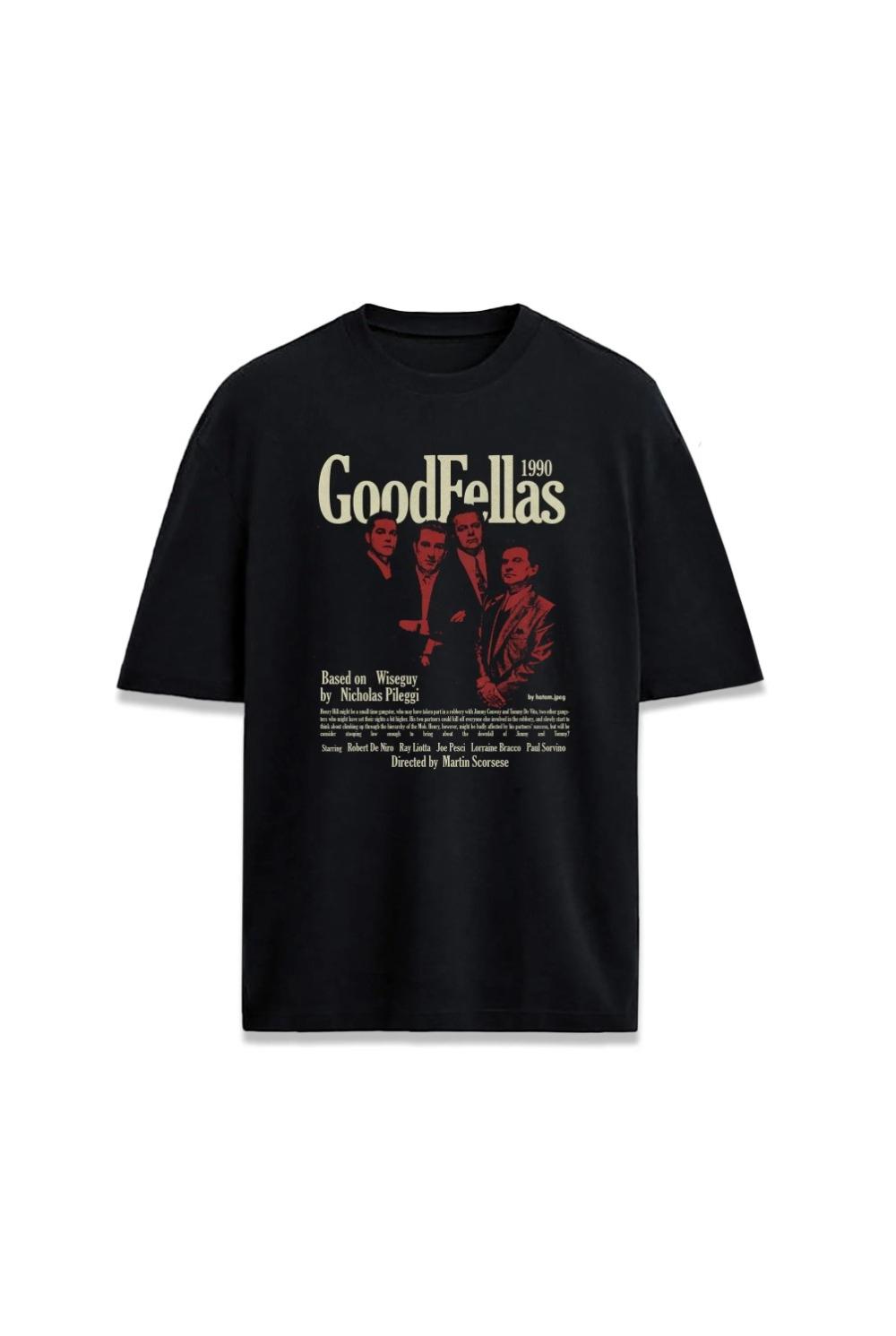 

Iconic Movie Goodfellas Film Cover Quotes Design Tee Printed Shirt Unisex Premium Tshirt Unisexs TShirt Black Casual Cotton Tee M