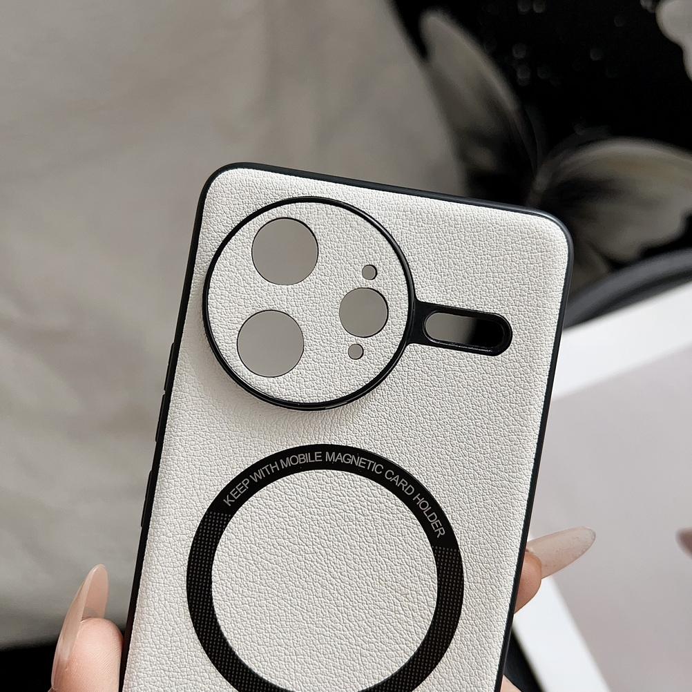 Magsafe Magnetic Wireless Charging Case For POCO F7 Ultra F7 Pro X7 Pro poco F6 Pro X6 Pro M6 F5 Pro C75 C65 Plain Leather Cover