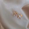 18k zircon fritillary starfish asymmetric stud earrings summer small fresh earrings fashion earrings