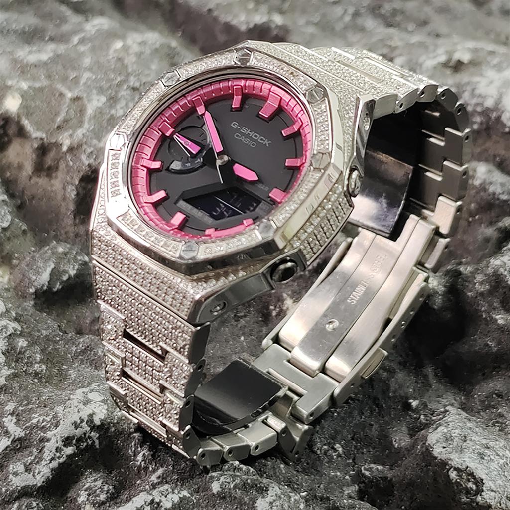 Casio Men 44mm Black Watch GA-2100-1A1(Watch3--)