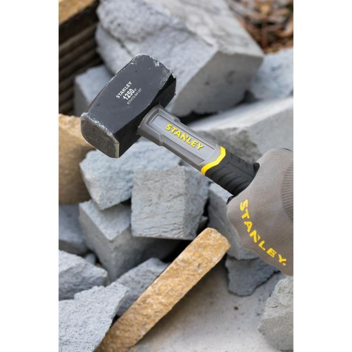 Massette STANLEY manche fibre de verre - 1250 g - Standard - Gris